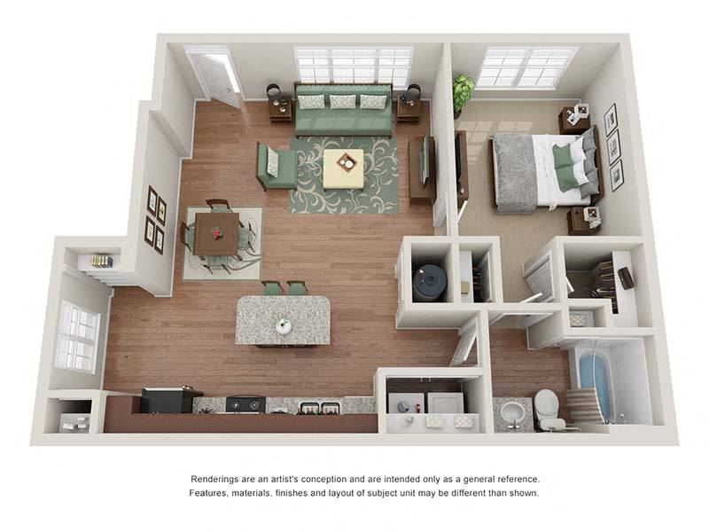 one bedroom floor plan